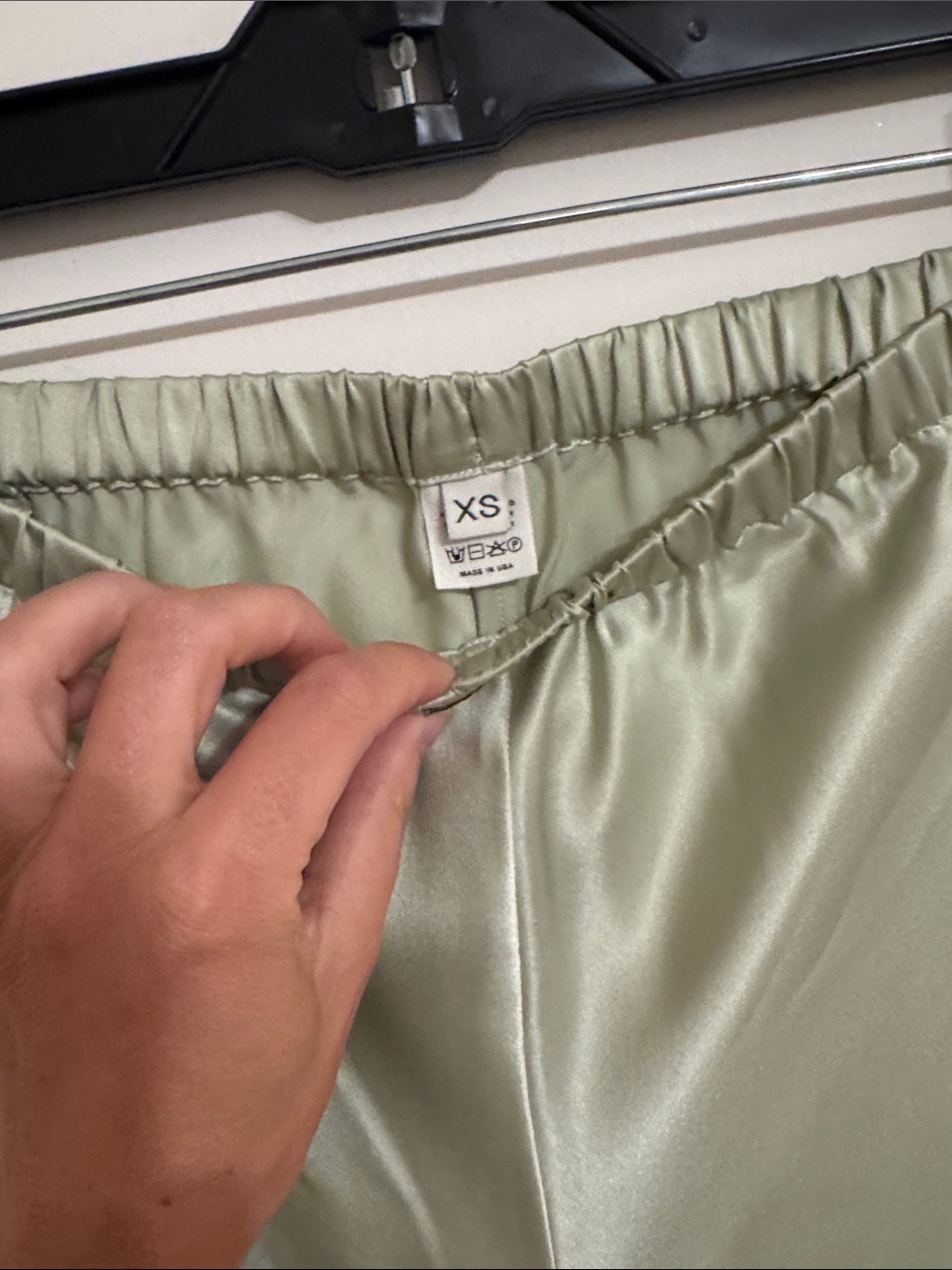 Comme Si Bias Cut Pant In Mint — image 4 of 5